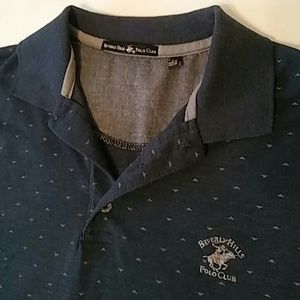 Beverly Hills Polo Club Mens Large Blue Gray Shirt